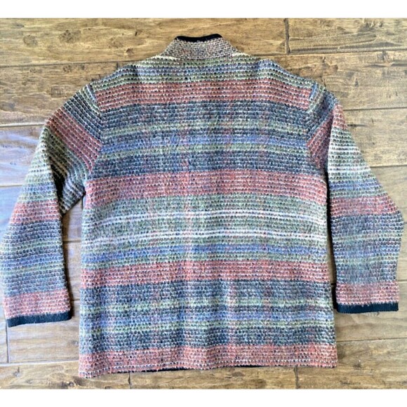 VTG Saks Fifth Ave Real Clothes Lambswool Cardigan Sweater Long Sleeve Grandma - Picture 2 of 7